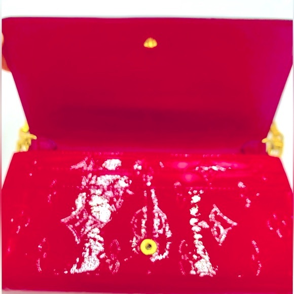 Auth Louis Vuitton Felicie Magenta Vernis Wallet on Chain Pouchette Shoulder Bag - Picture 12 of 15